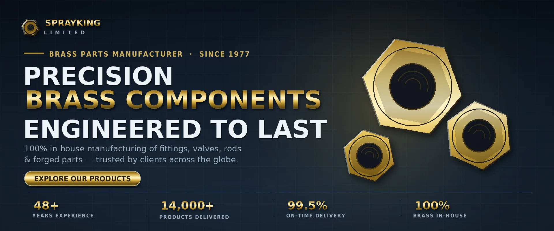 Precision brass components, engineered to last — explore our products.